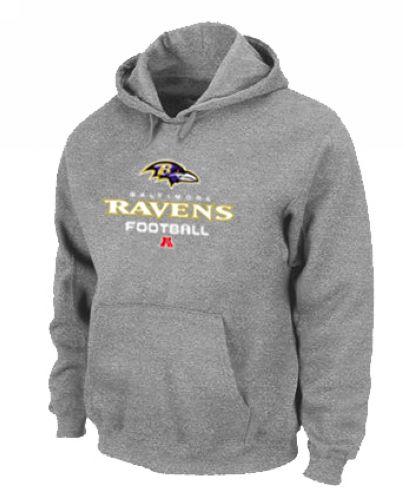 NFL Men's Nike Baltimore Ravens Critical Victory Pullover Hoodie - Grey